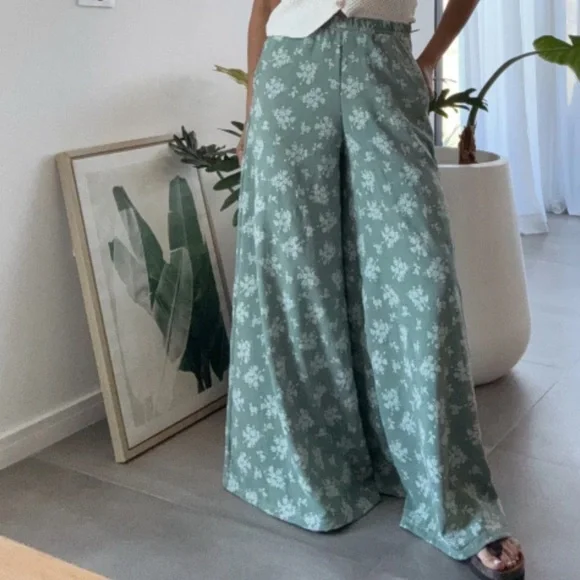 Rare luxury lotasi unique BoHo oversized baggy flare Wide leg extreme - Picture 1 of 4